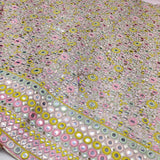Mirror Embroidery on georgette