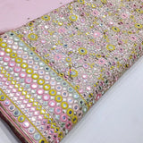 Mirror Embroidery on georgette