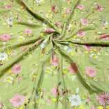 pure mul chanderi embroidery