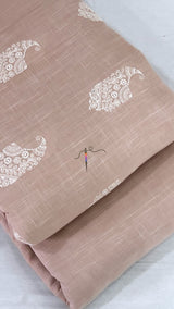 Pure viscose linen embroidery