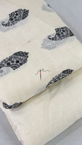 Pure viscose linen embroidery