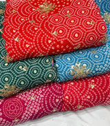 Georgette Bandhani embroidery