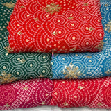Georgette Bandhani embroidery