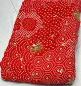 Georgette Bandhani embroidery