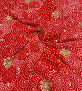 Georgette Bandhani embroidery