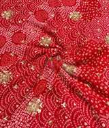 Georgette Bandhani embroidery