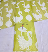 Mul Chanderi aplic work embroidery