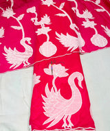 Mul Chanderi aplic work embroidery