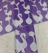 Mul Chanderi aplic work embroidery