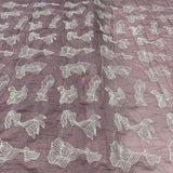 Chanderi thread embroidery