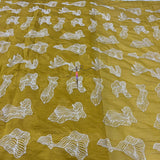 Chanderi thread embroidery