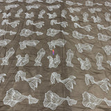 Chanderi thread embroidery