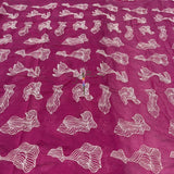 Chanderi thread embroidery
