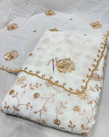 Crepe handwork embroidery