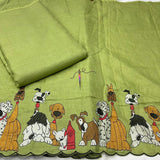 Linen thread embroidery