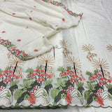 Chanderi lurex heavy embroidery