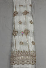 Crepe handwork embroidery