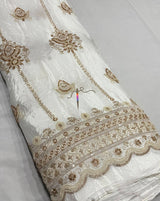 Crepe handwork embroidery