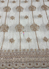 Crepe handwork embroidery