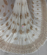 Crepe handwork embroidery