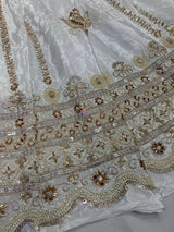 Crepe handwork embroidery