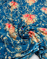 Digital print booti embroidery
