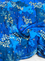 Digital print booti embroidery