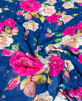 Digital print booti embroidery