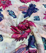 Digital print booti embroidery