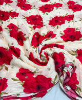 Digital print booti embroidery