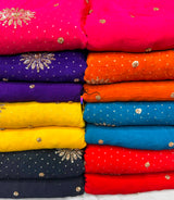 Self jaccord cutdana embroidery