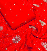 Self jaccord cutdana embroidery