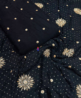 Self jaccord cutdana embroidery