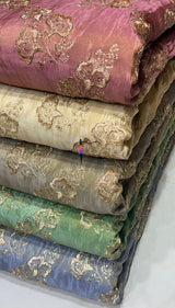 Tissue coading embroidery