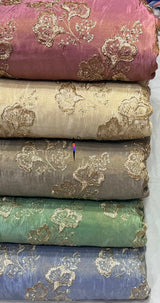 Tissue coading embroidery