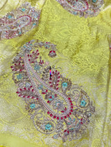 Heavy cutdana embroidery
