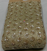 Heavy Khichdi Cutdana Embroidery on Net Fabric 44"