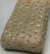 Heavy Khichdi Cutdana Embroidery on Net Fabric 44"