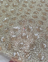 Heavy Khichdi Cutdana Embroidery on Net Fabric 44"