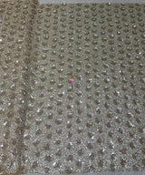 Heavy Khichdi Cutdana Embroidery on Net Fabric 44"