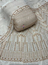 Heavy cutdana embroidery