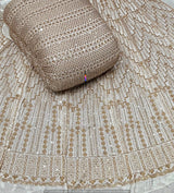 Heavy cutdana embroidery