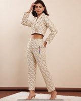 Heavy cutdana embroidery