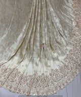 Heavy cutdana embroidery