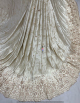 Heavy cutdana embroidery