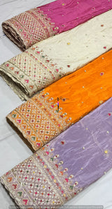 Heavy Multi Cutdana Tissue Embroidery