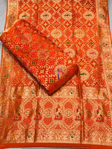 Bandhani Jaal Embroidered Pure Georgette