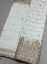 Heavy cutdana embroidery