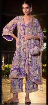 Kashmiri Position Embroidery Orgenza