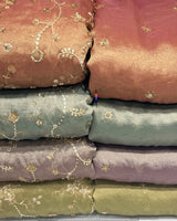 Kanjiwaram Silk Cutdana Embroidery